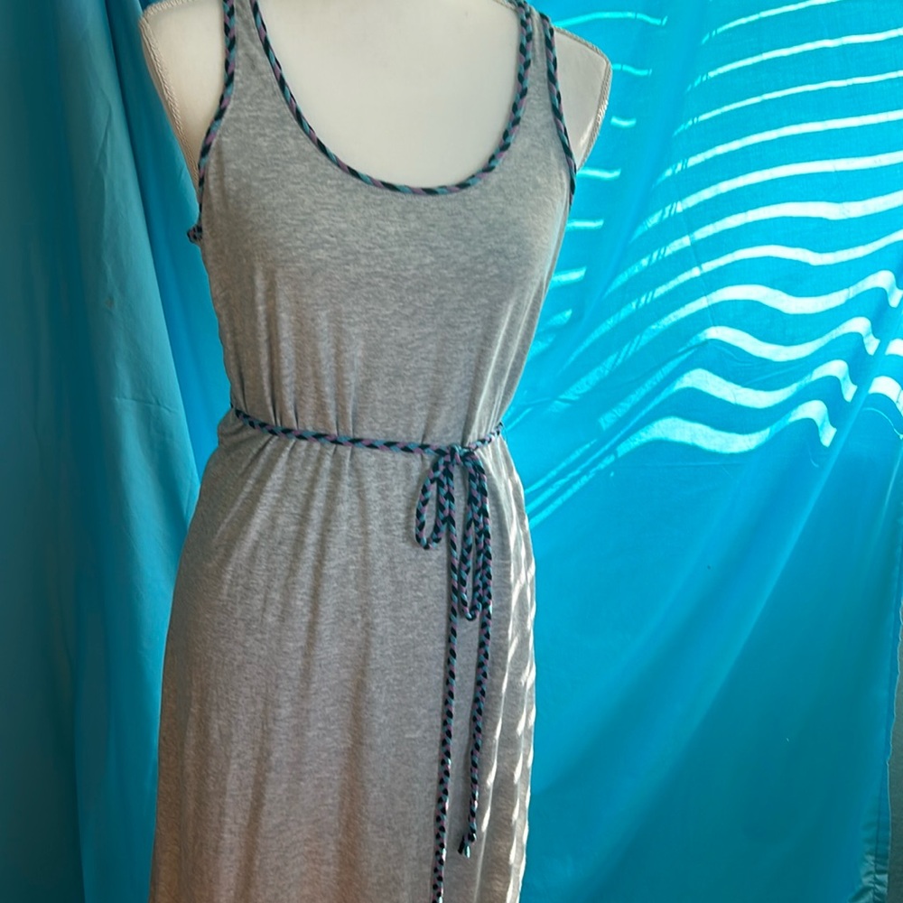 Buy2items get1free 3/$20items for$40. Grey maxi with braided multi color trim